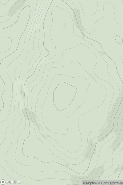 Thumbnail image for A' Chruach [Oban to Loch Fyne] [NM903218] showing contour plot for surrounding peak